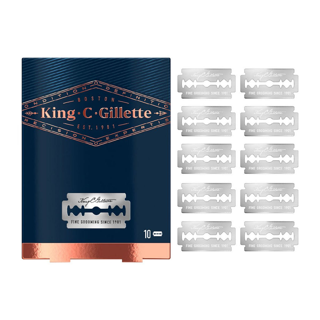 King C. Gillette Men’s Double Edge Safety Razor Blades, 10 Refills