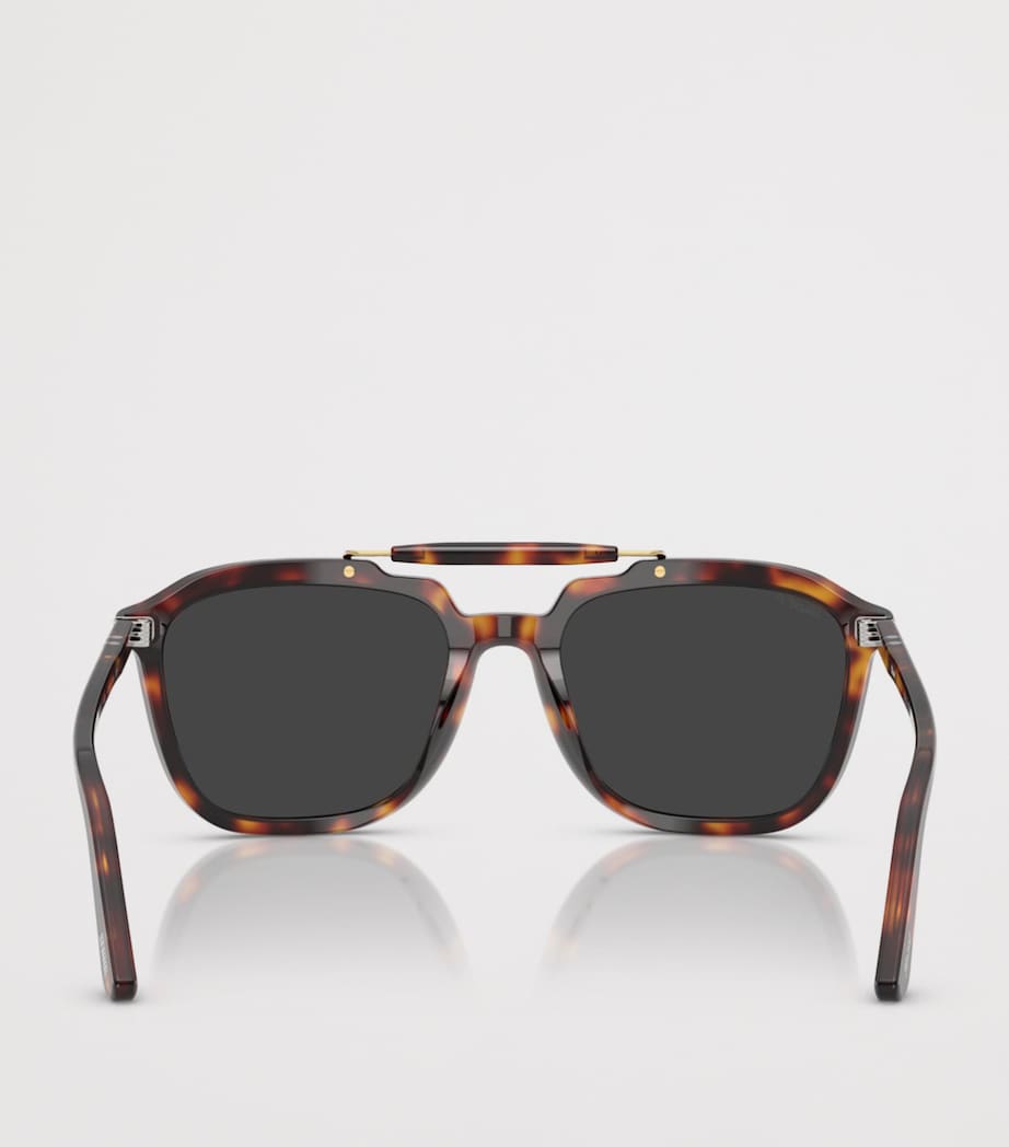 Persol Senna Serie quadratische Acetat-Sonnenbrille mit Meflecto-System (britische Marke)