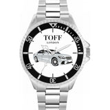Toff London men's silver saloon car watch 42mm, imported from the UK
