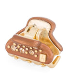 Alexandre de Paris mini claw hair clip gold-plated 1.8cm, UK version