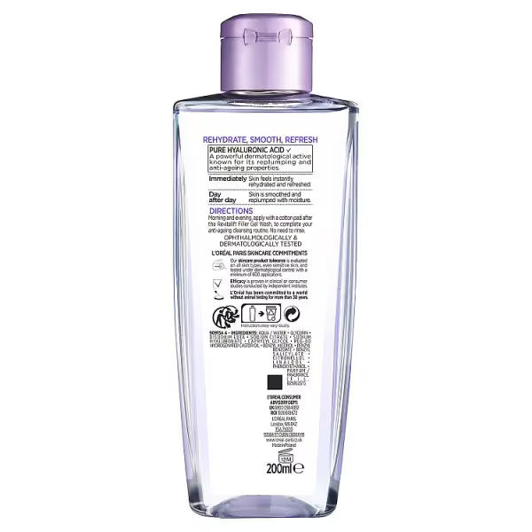 L'Oréal Paris Revitalift Hyaluronic Acid Toner, imported from the UK