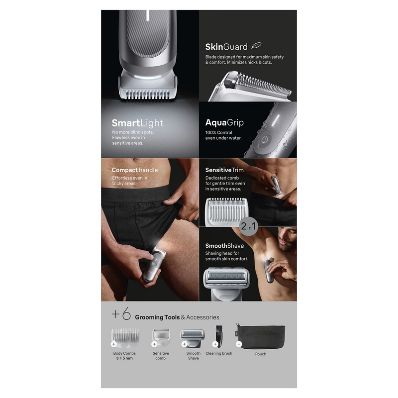Braun Body Groomer Series 7 BG7550 waterproof trimmer, UK version