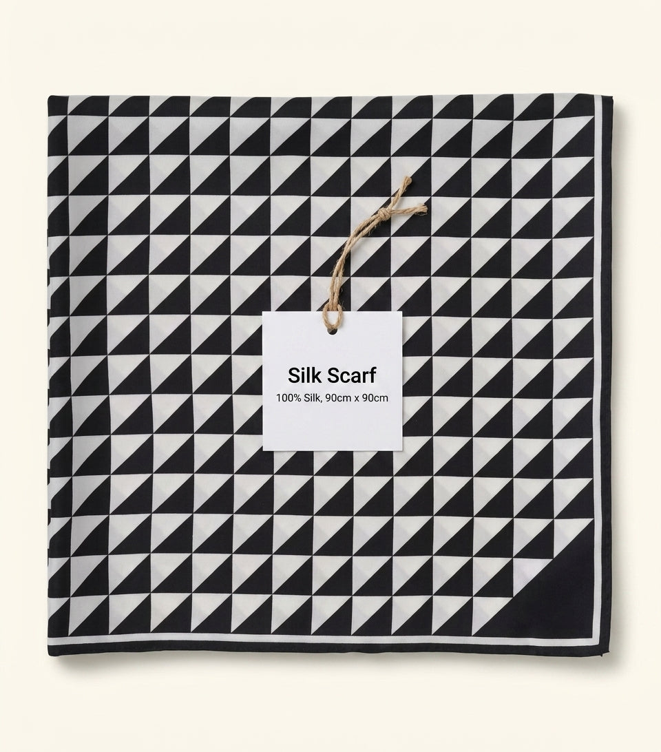 Prada Silk Triangle Scarf 90cm (British brand)