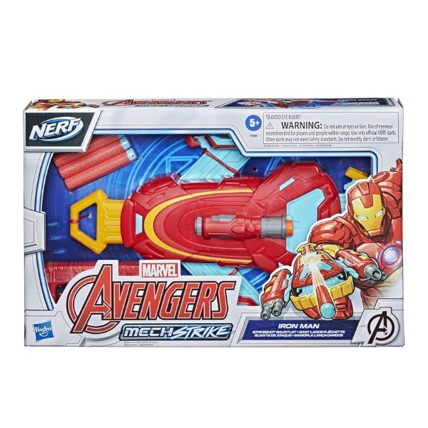 Nerf Avengers Mech Strike Iron Man Gauntlet toy blaster (British brand)