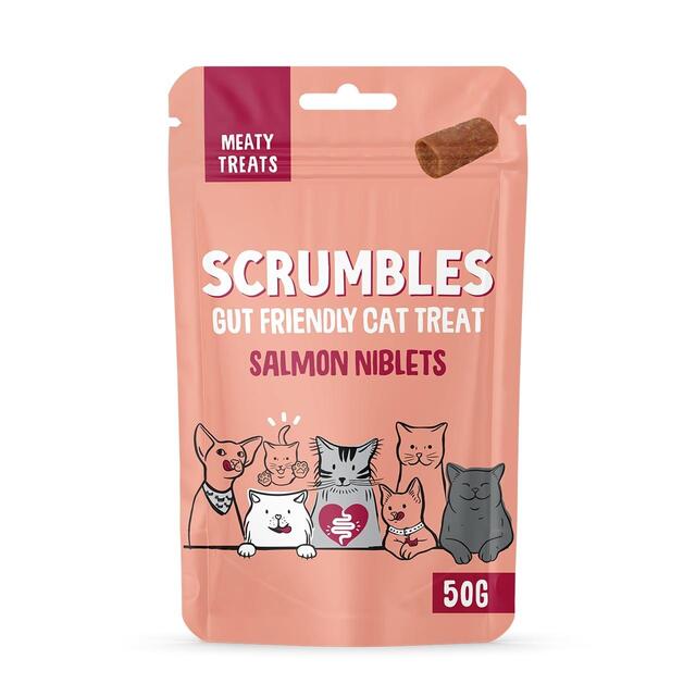 Scrumbles Salmon Niblets Cat Treat   50g