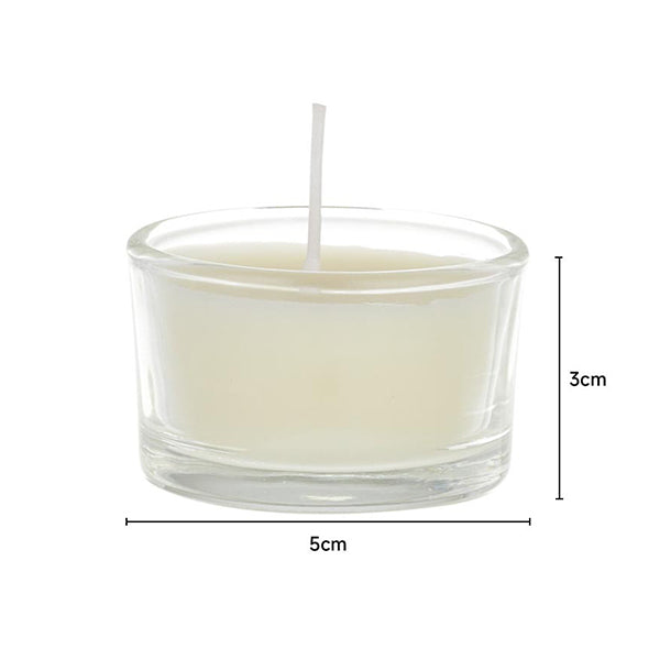 Livingandhome jasmine scented candle set 6 white candles - British product