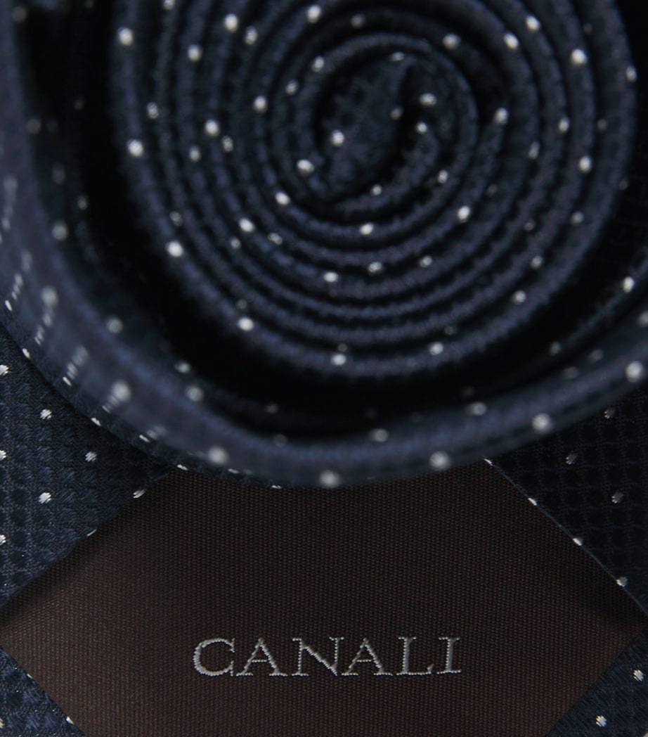 Canali silk polka dot tie - British product