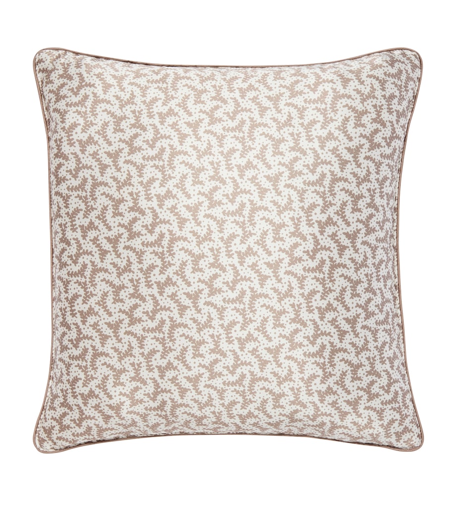 Gingerlily silk piped fern cushion 40cm - British product