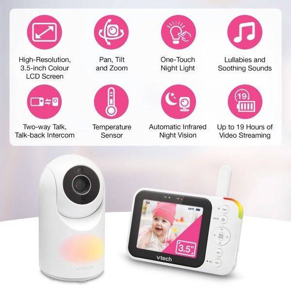 VTech VM4263 baby monitor 3.5 inch pan tilt (British brand)