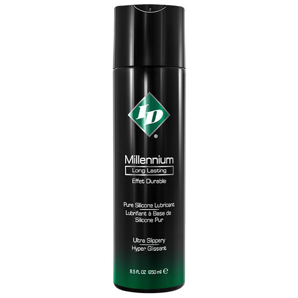 ID Millennium silicone lubricant 8.5 floz disc cap bottle, imported from the UK