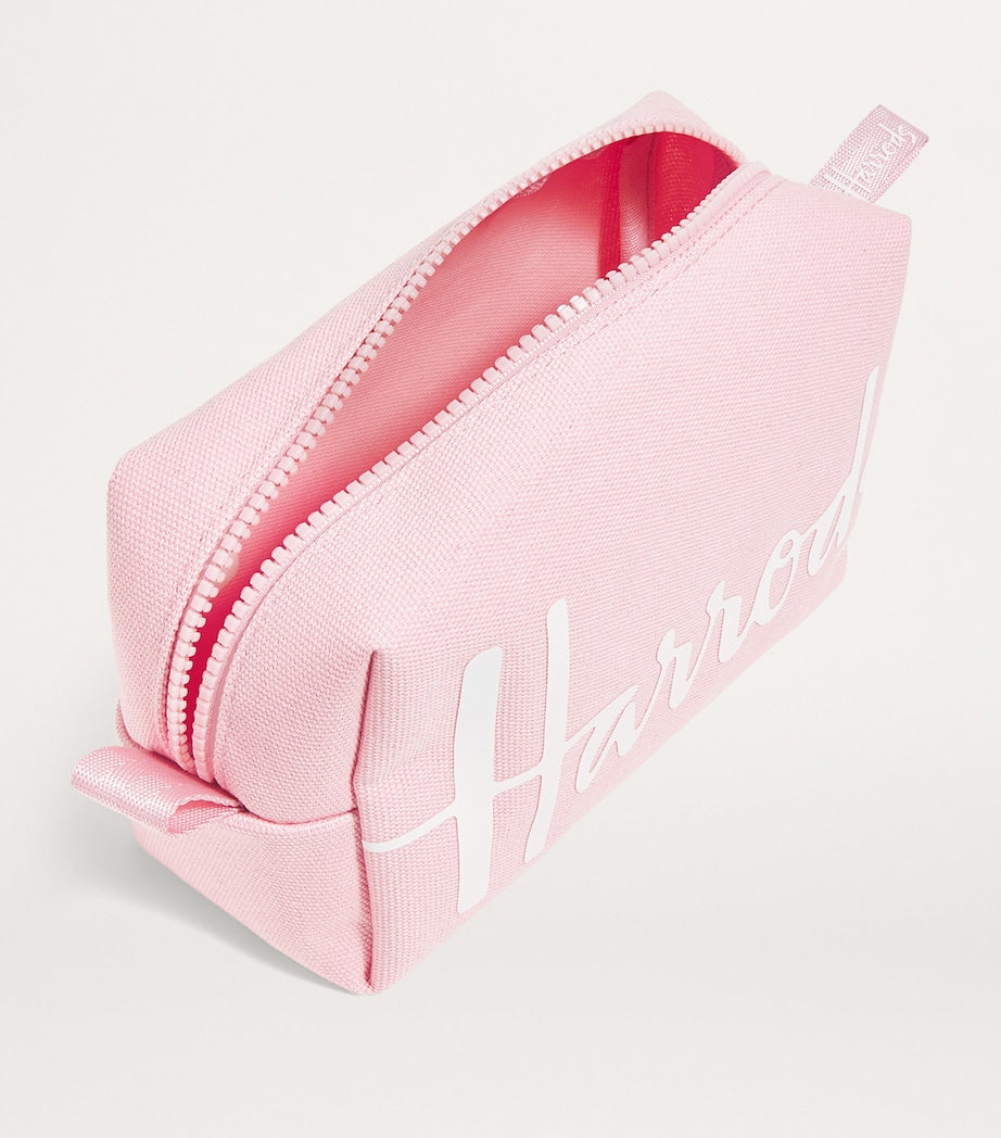 Harrods cotton logo cosmetics bag, UK version