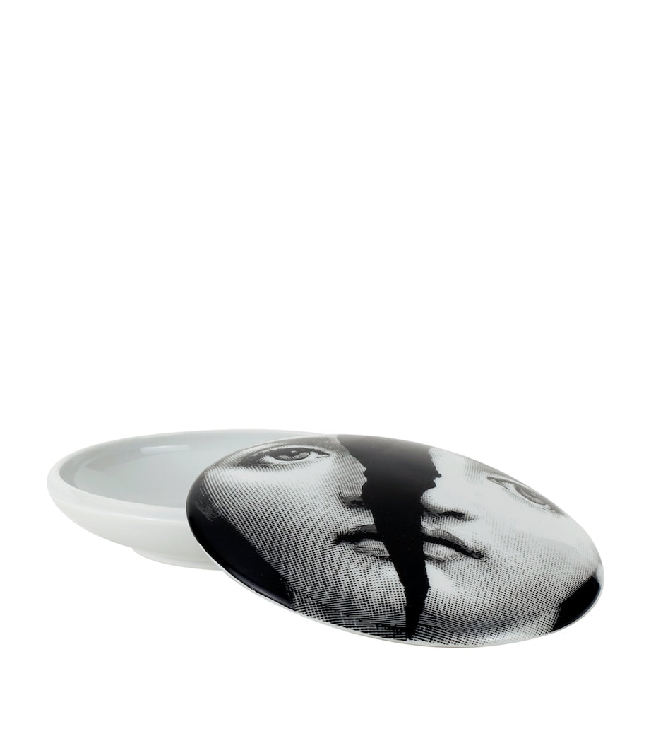 Fornasetti Tema e Variazioni round box porcelain, imported from the UK