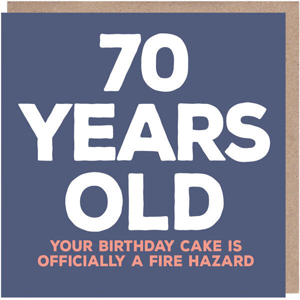 Paper Plane 70th birthday card, imported from the UK