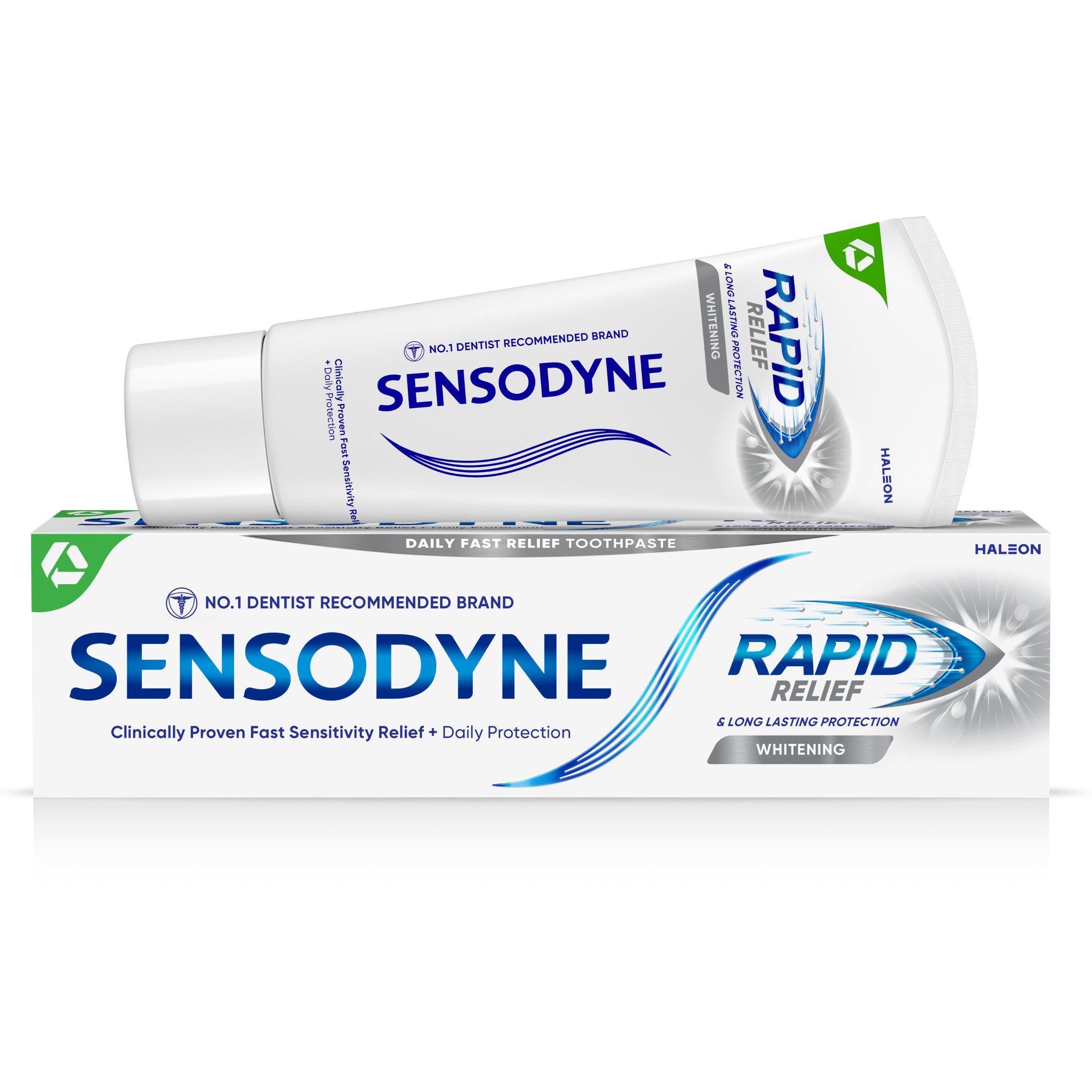 Sensodyne Rapid Relief Sensitive Whitening Daily Toothpaste 75ml toothpaste Sainsburys   