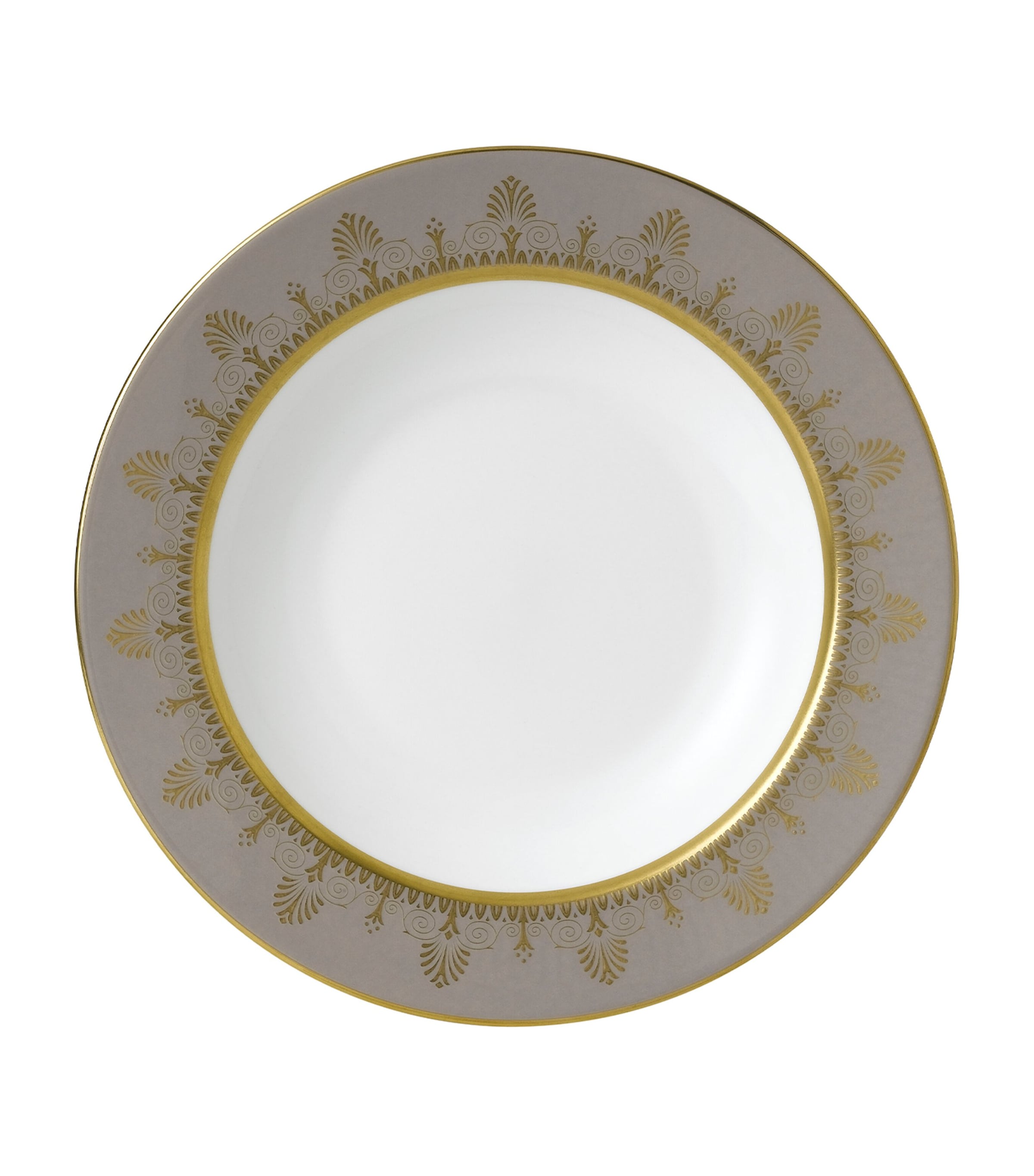 Wedgwood Anthemion Grey soup plate 23cm (British brand)