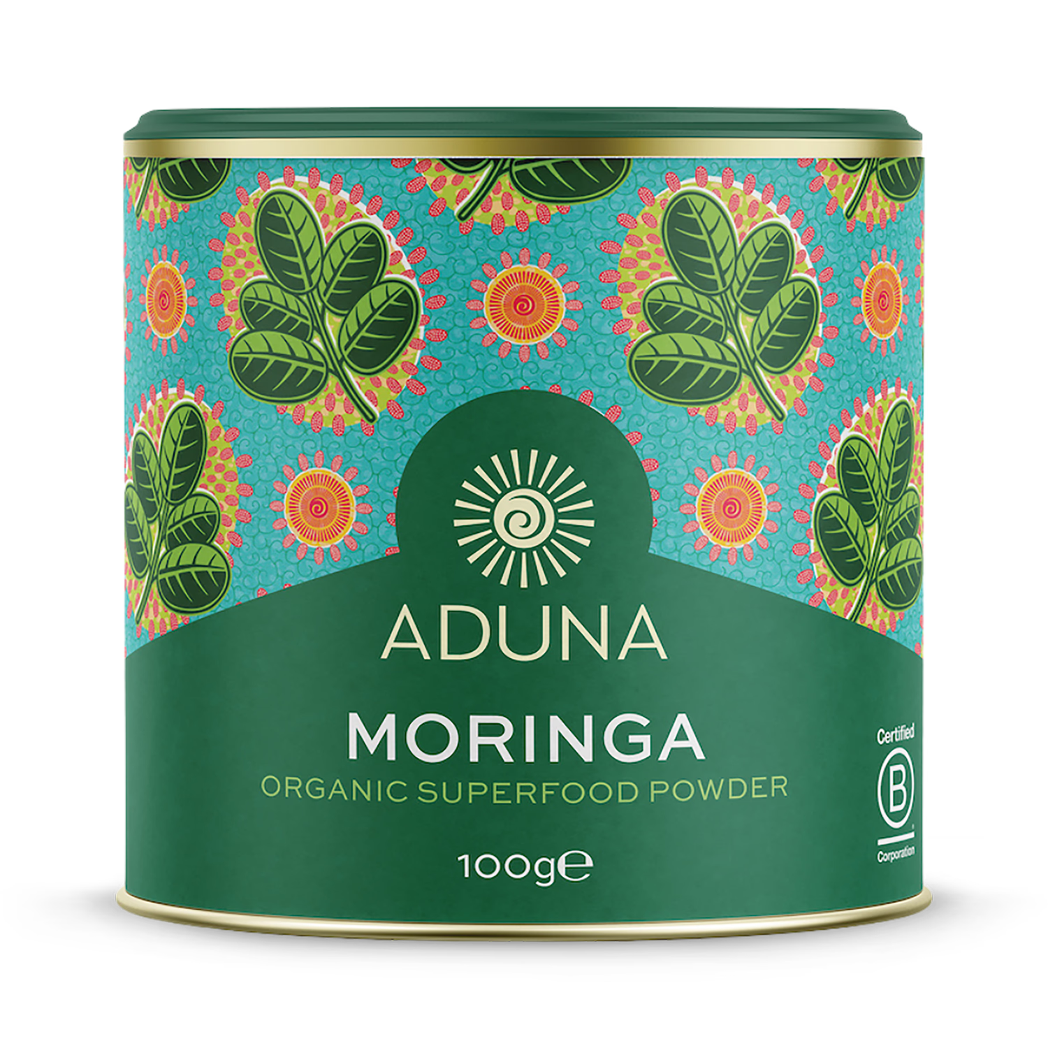 Aduna Organic Moringa Green Superleaf Powder 100g - British product