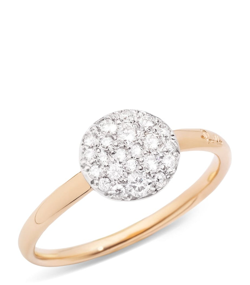 Pomellato Sabbia diamond ring in rose gold - British product