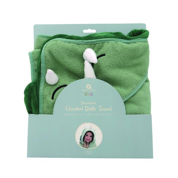 Aroma Home dinosaur kids hooded towel (British brand)