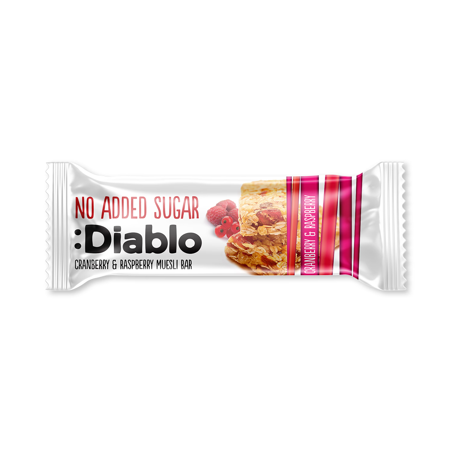 Diablo muesli bar cranberry and raspberry 30g (British brand)