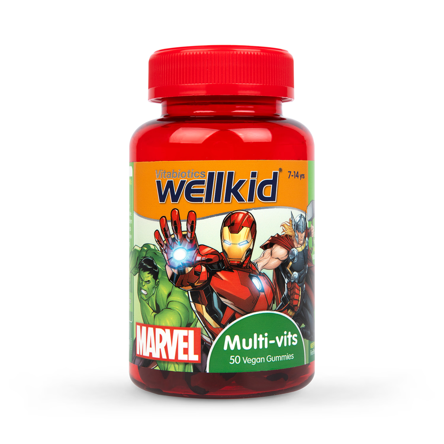 Vitabiotics Wellkid Marvel Multivitamin 50 Count Vegan Soft Jellies (British brand)