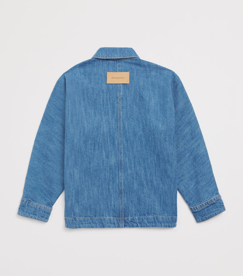 Givenchy kids denim logo-embroidered shirt 4-12+ years, UK version