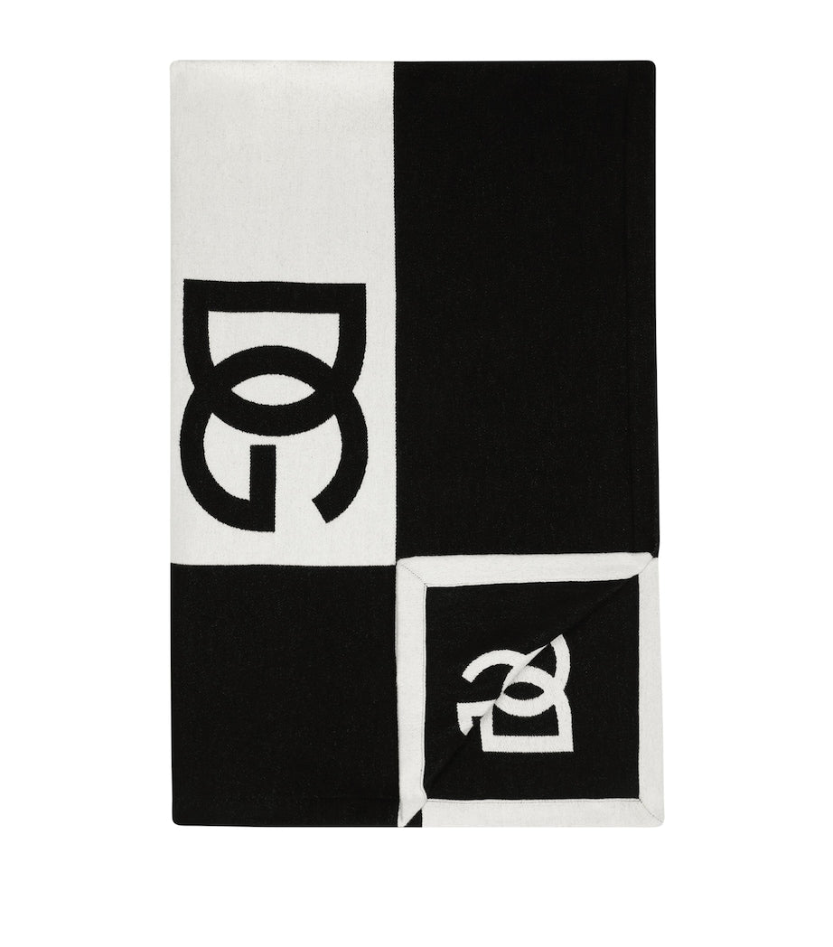 Dolce&Gabbana cotton logo throw 133cm x 173cm - British product
