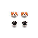 Sensation jewellery studs dual paw design pair (British brand)