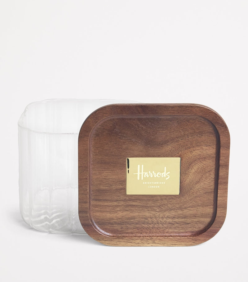 Harrods small glass storage jar 10cm height - British product