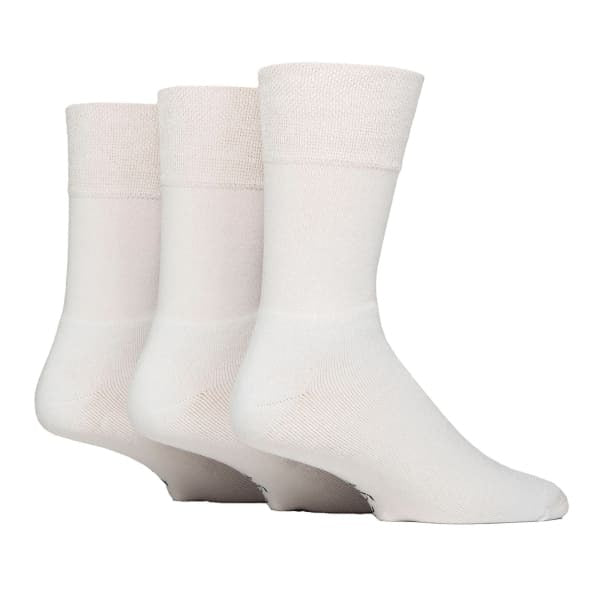 Gentle Grip 3 Pack Mens Bamboo Socks Breathable Crew Socks