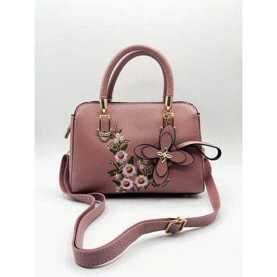 Superdrug SVNX Embroidered Floral Rounded Grab Bag in Pink- Buy online at McGrocer