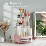 Livingandhome rotating cosmetic organiser pink tabletop - British product