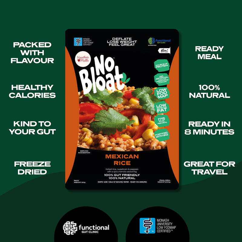 No Bloat Mexican Rice 4 x 50g pouches (British brand)