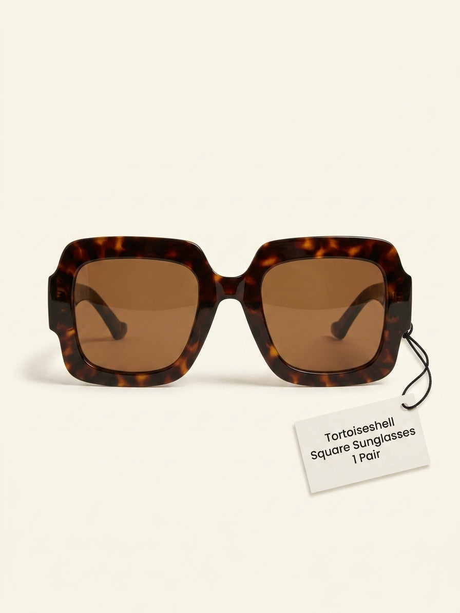 Gucci square-frame acetate sunglasses tortoiseshell (British brand)