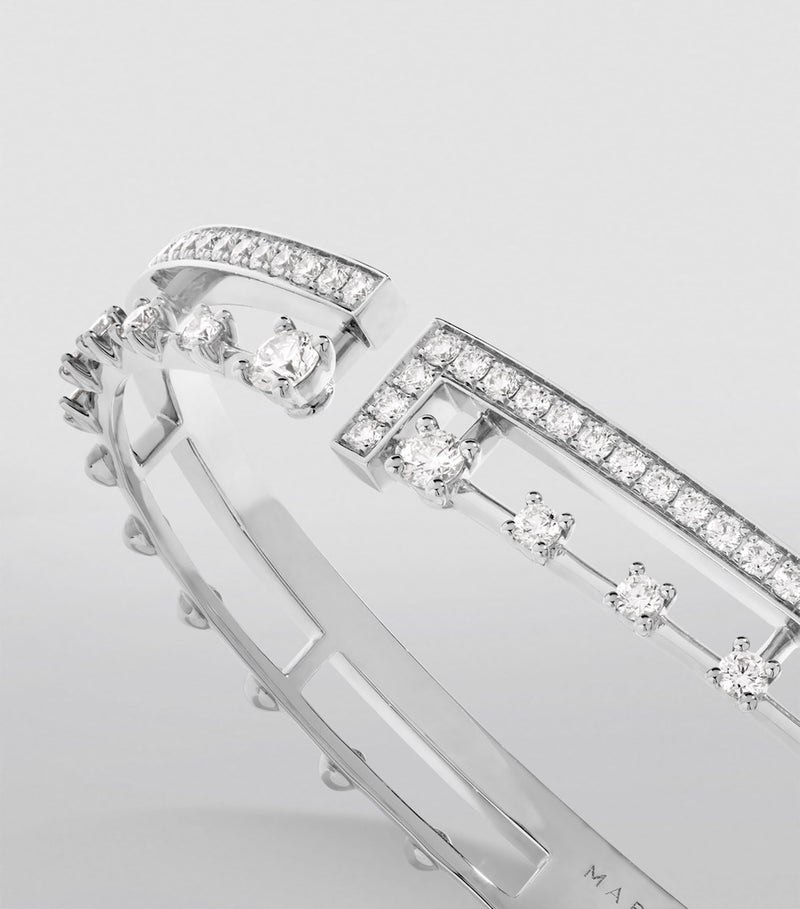 Marli New York white gold diamond bangle, imported from the UK