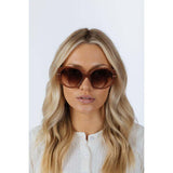 SVNX round circle sunglasses in brown - British product