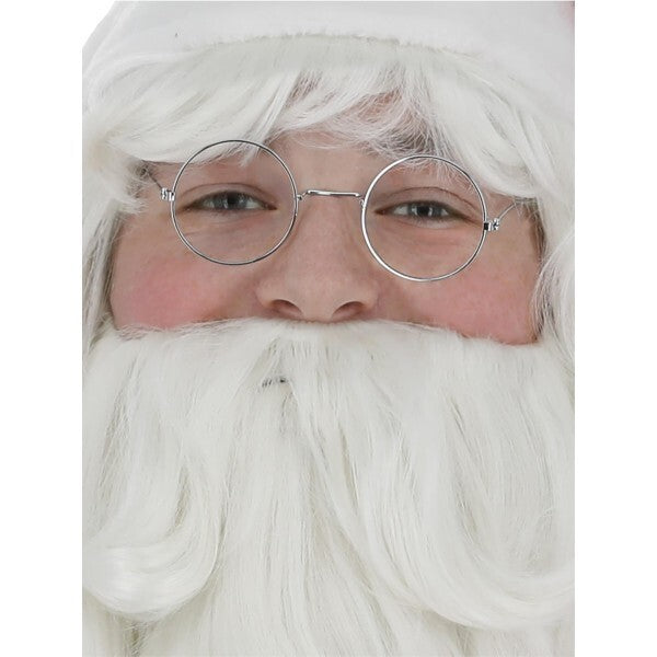 Smiffys wire framed Santa specs silver, UK version