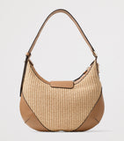 Jimmy Choo small raffia Bar shoulder bag, imported from the UK