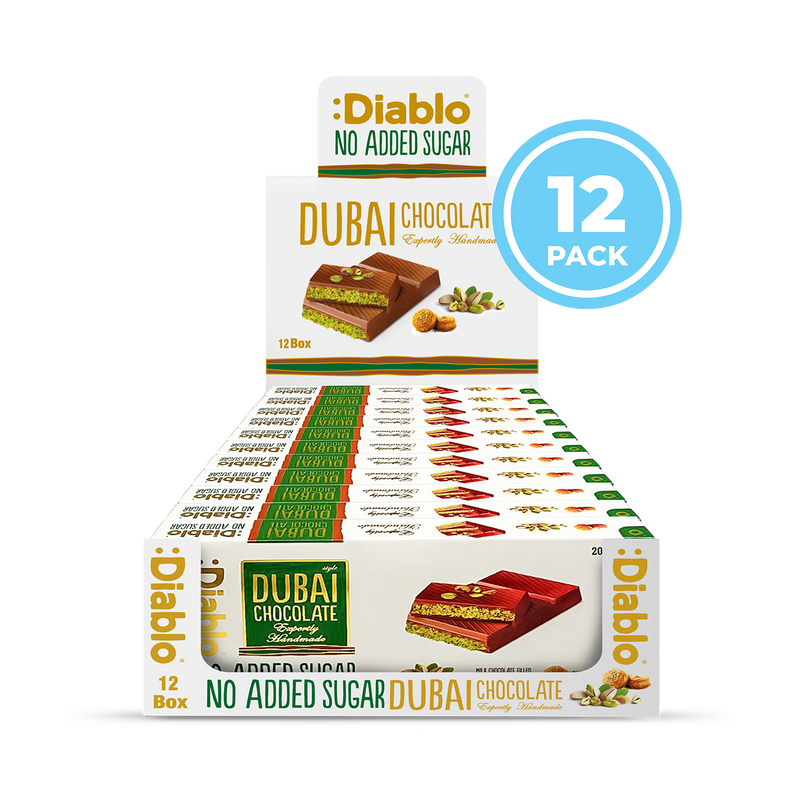 Diablo Dubai chocolate bar 200g - British product