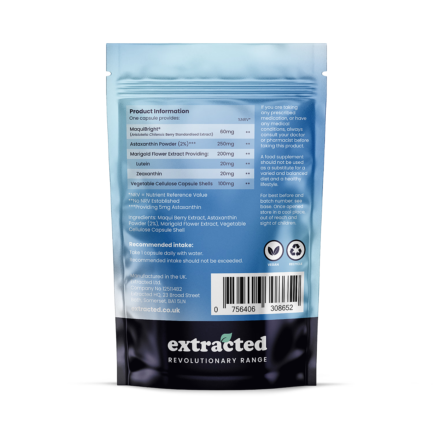 Optee dry eye supplement capsules, UK version
