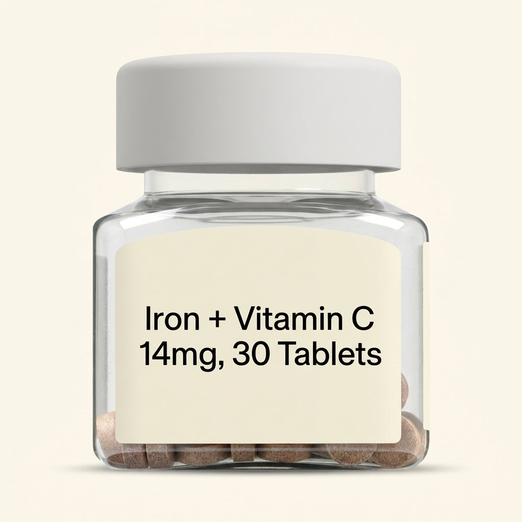 Holland & Barrett Iron & Vitamin C 14mg 30 tablets, UK version
