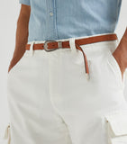 Brunello Cucinelli leather belt with Western-inspired buckle 2cm (British brand)