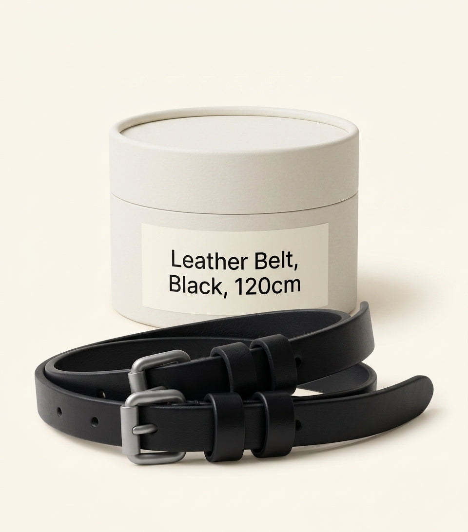 Prada leather double-buckle belt, UK version