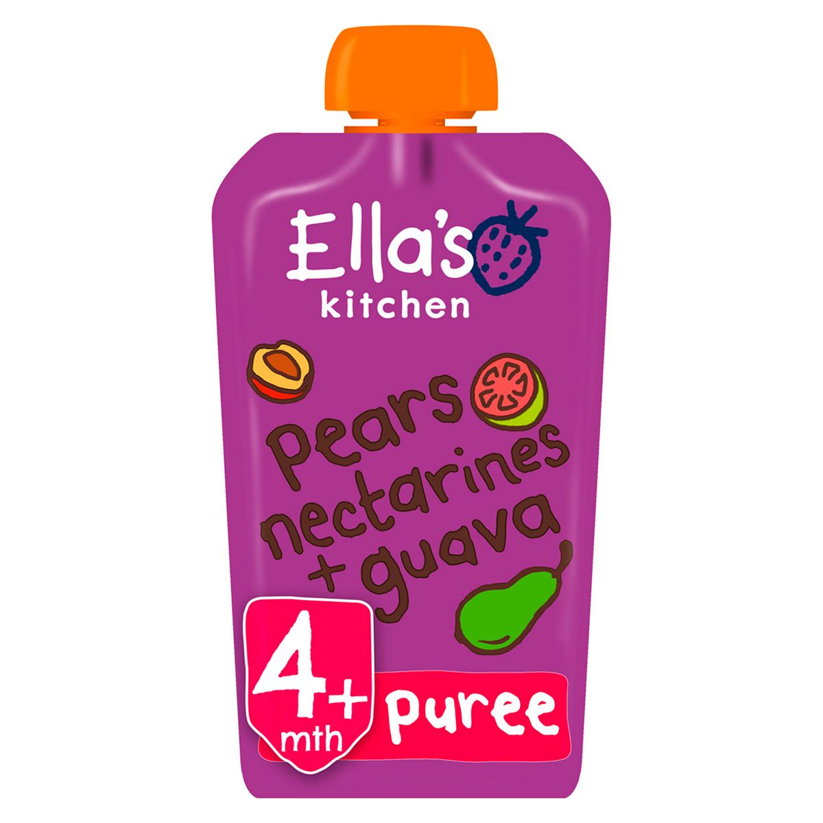 Ella's Kitchen Organic Pears, Nectarines and Guava Baby Food Pouch 4+ Months 120g GOODS Boots   