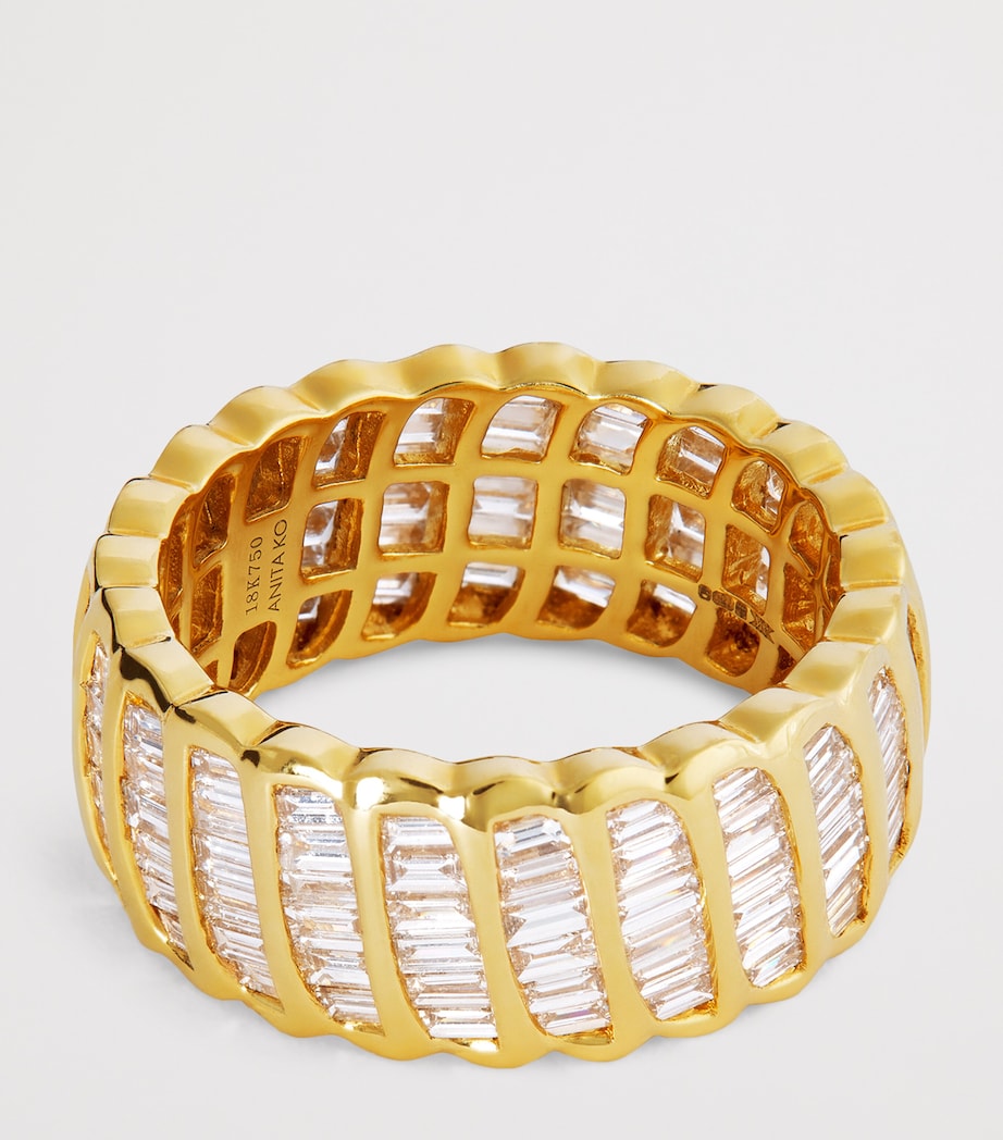 Anita Ko yellow gold diamond ring Zoe, imported from the UK