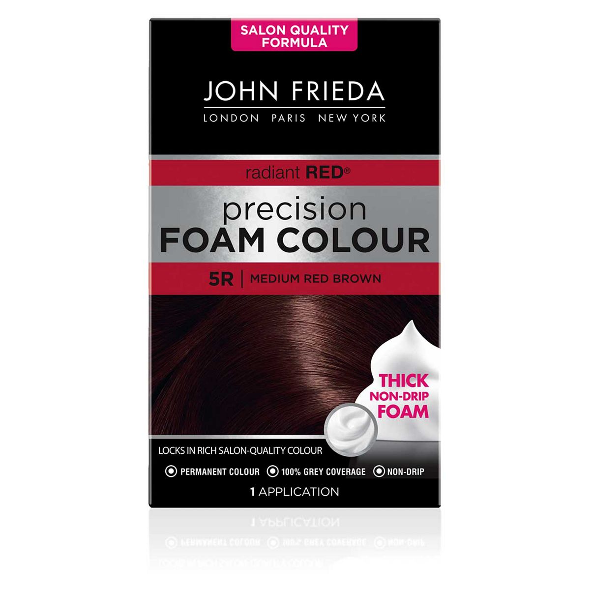 John Frieda Precision Foam Colour 5R Medium Red Brown 130ml GOODS Boots   