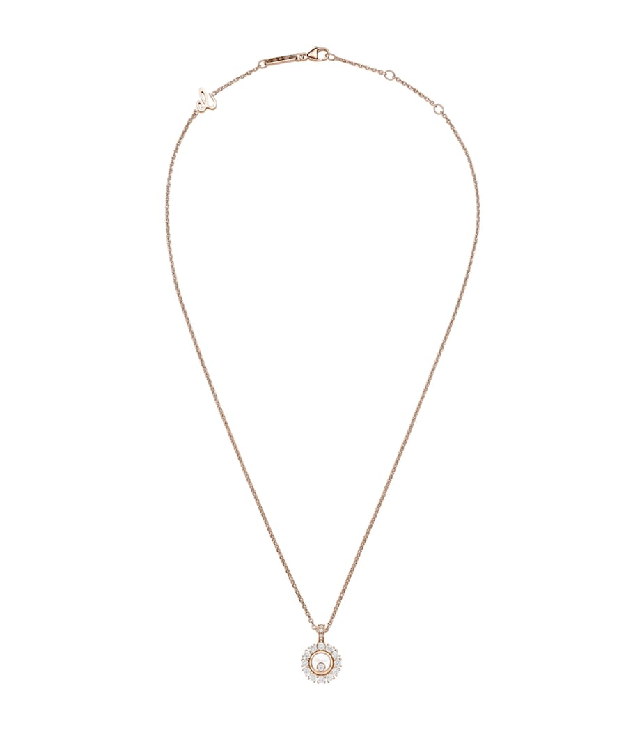 Chopard rose gold and diamond pendant necklace - British product