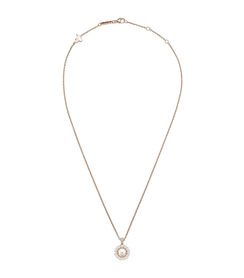 Chopard rose gold and diamond pendant necklace - British product