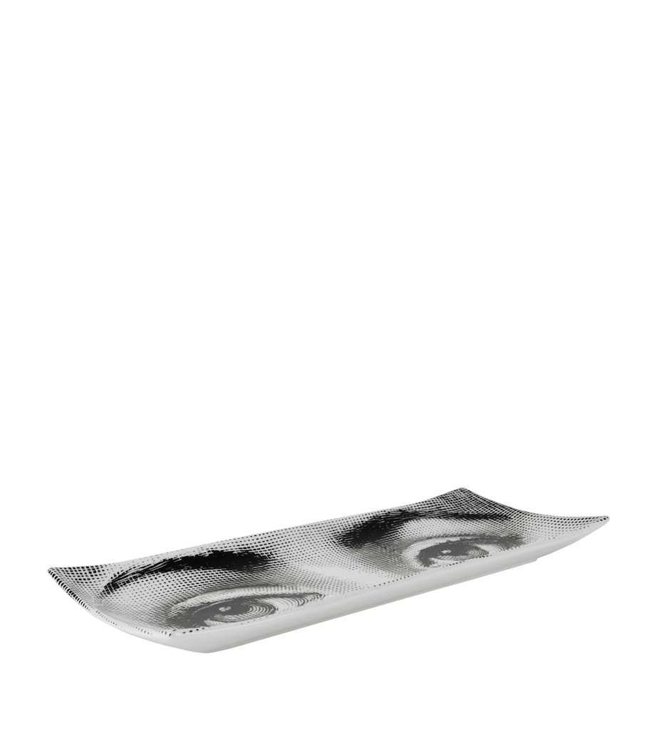 Fornasetti Occhi rectangular porcelain tray - British product