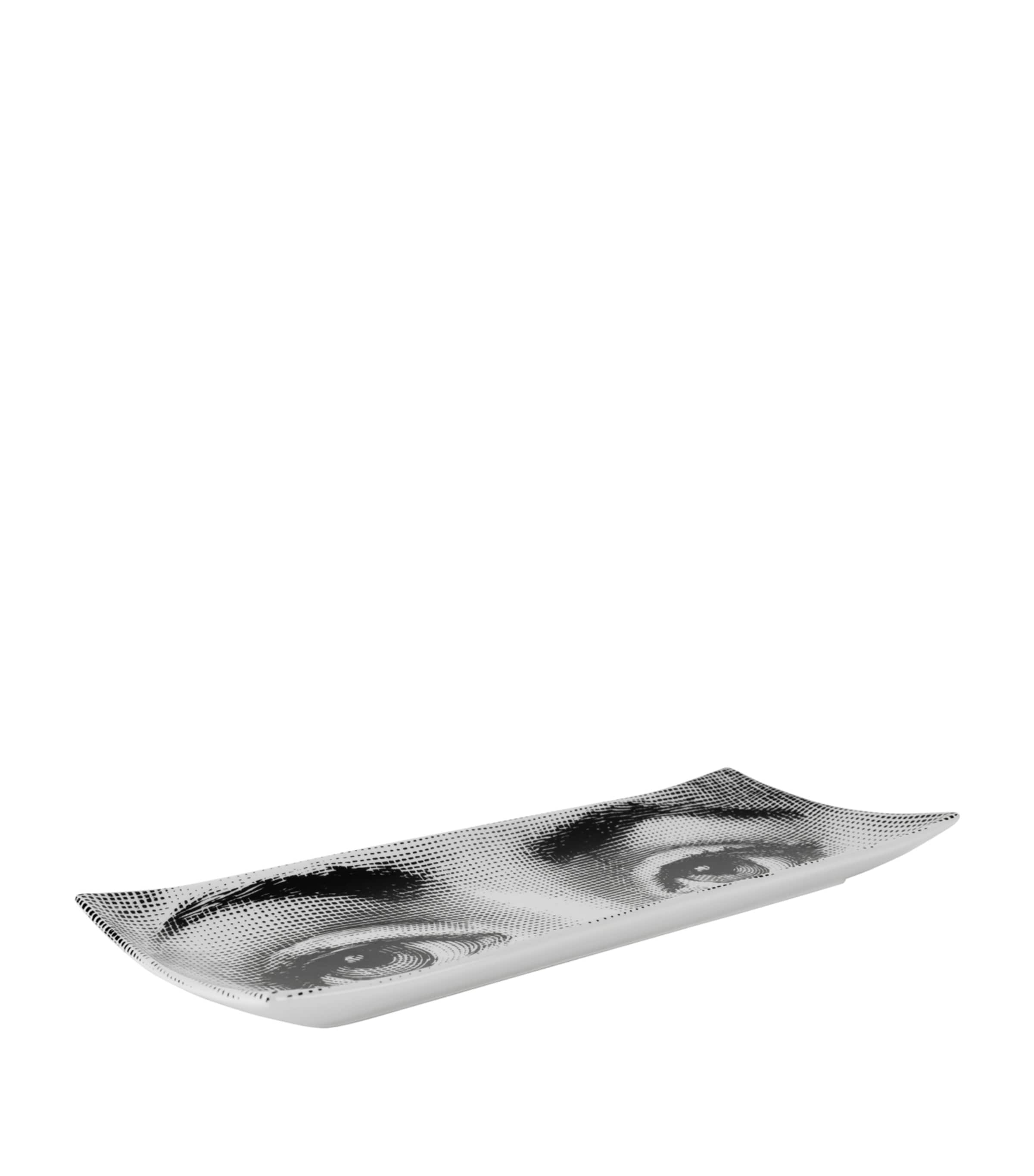 Fornasetti Occhi rectangular porcelain tray - British product