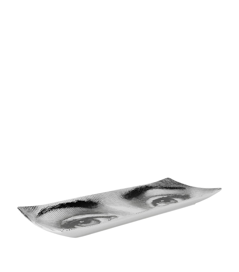 Fornasetti Occhi rectangular porcelain tray - British product